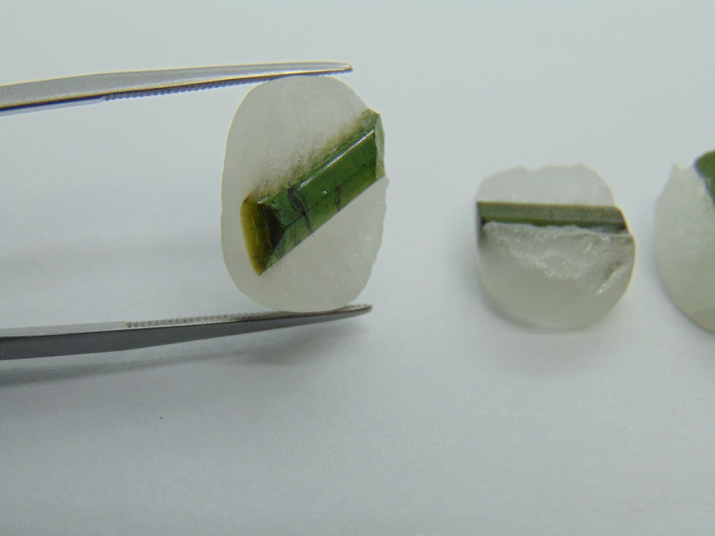 40.50cts Tourmaline piece 18x12mm / 17x13mm / 16.5x12mm