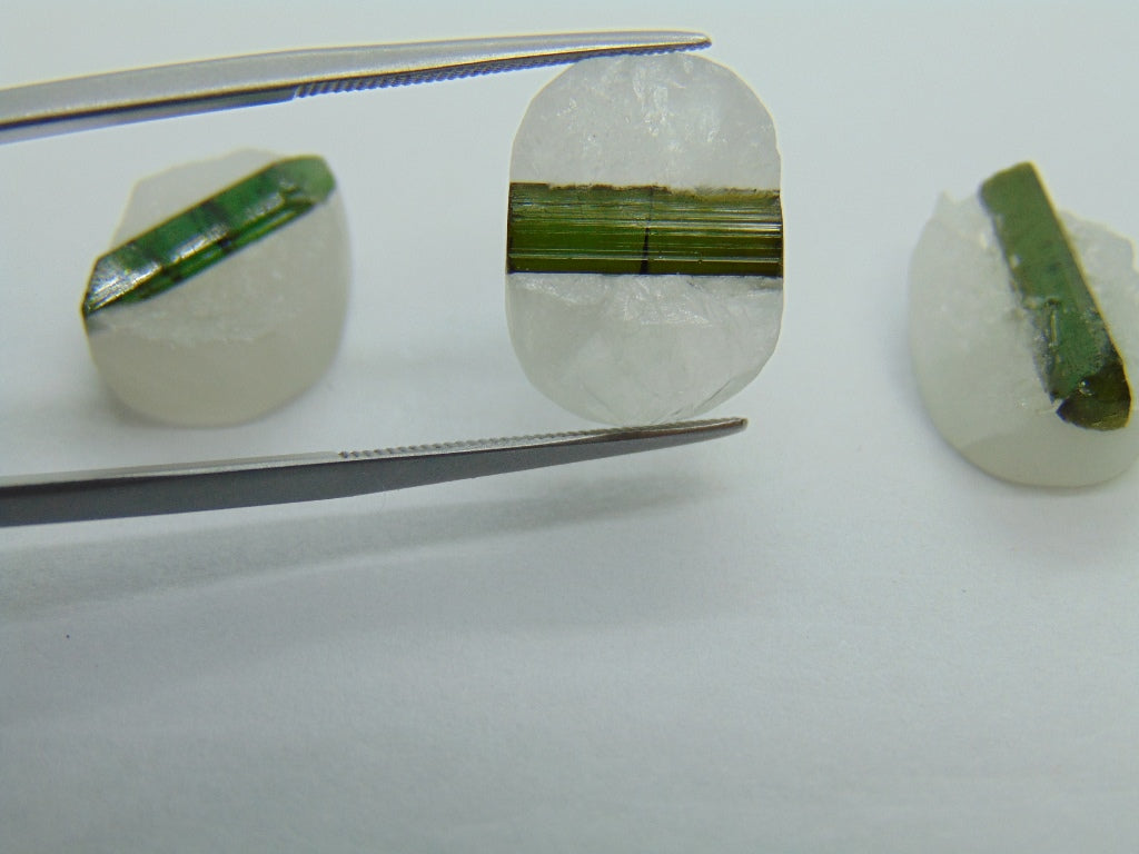 40.50cts Tourmaline piece 18x12mm / 17x13mm / 16.5x12mm