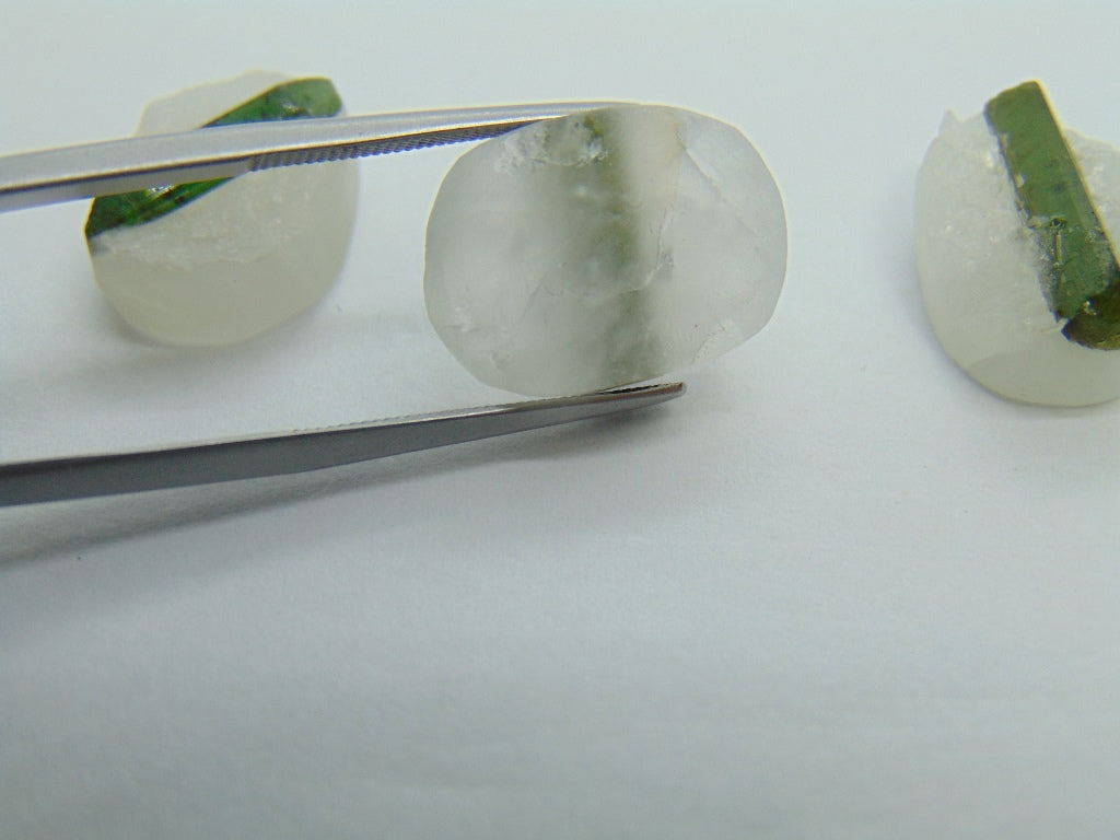 40.50cts Tourmaline piece 18x12mm / 17x13mm / 16.5x12mm