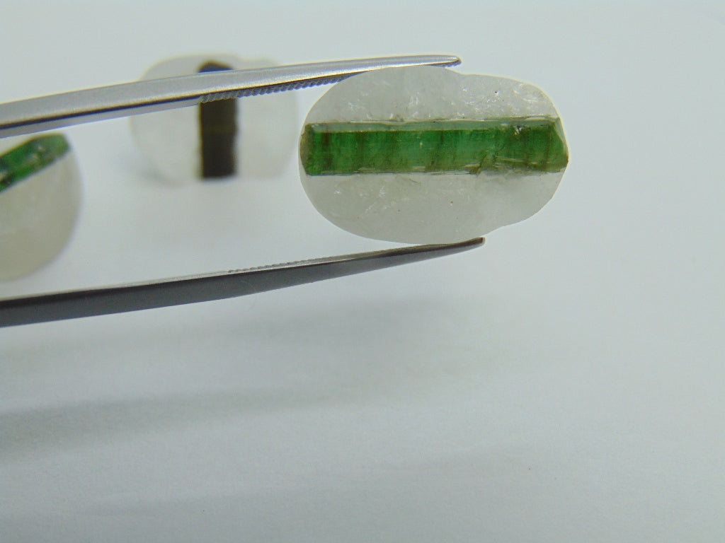 40.50cts Tourmaline piece 18x12mm / 17x13mm / 16.5x12mm