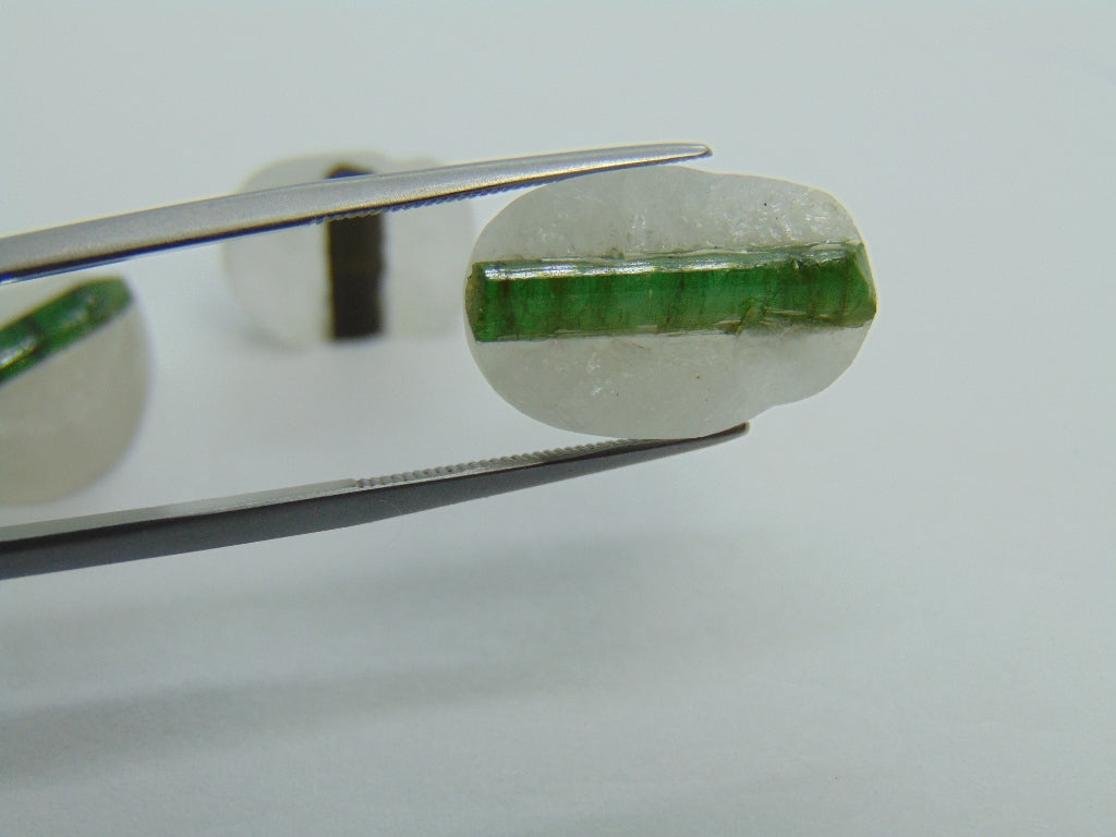 40.50cts Tourmaline piece 18x12mm / 17x13mm / 16.5x12mm