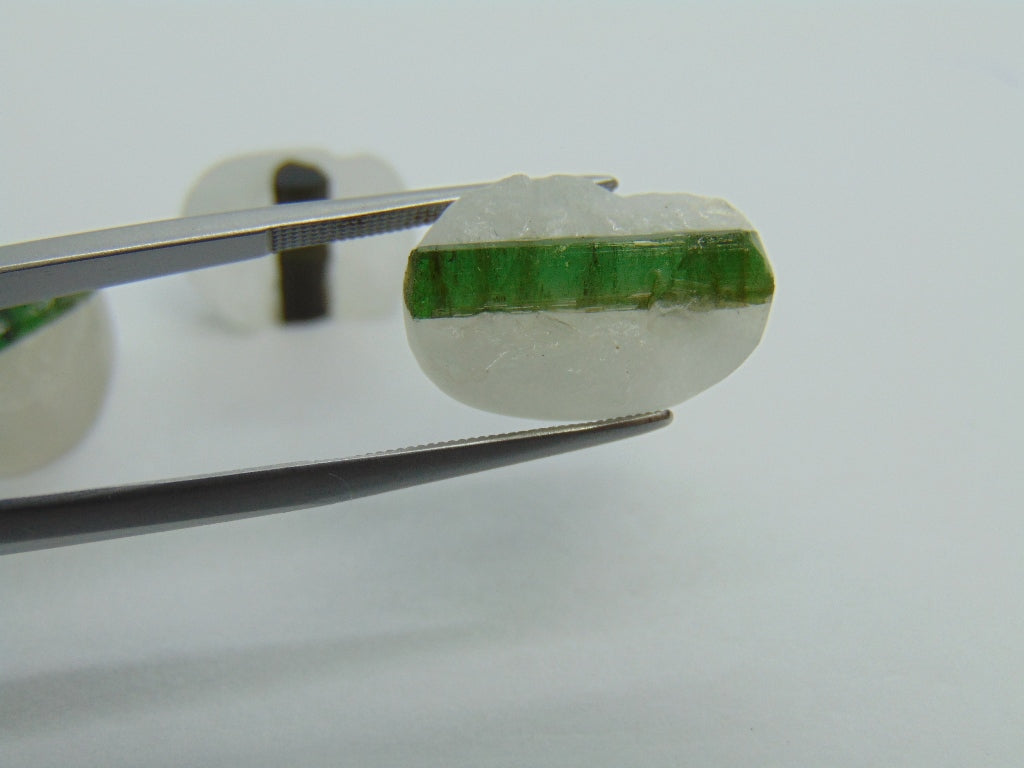 40.50cts Tourmaline piece 18x12mm / 17x13mm / 16.5x12mm