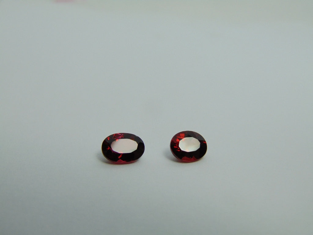 3.40ct Garnet 8x6mm 7x6mm