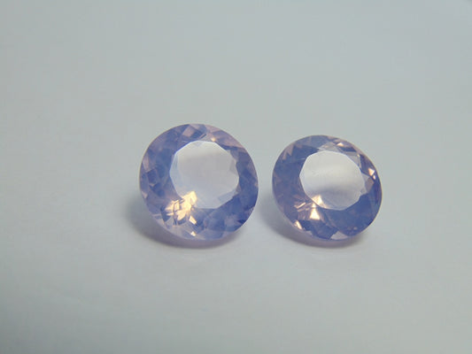 22.30ct Amethyst Lavender Pair 15mm