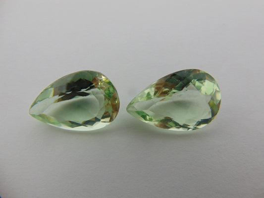 26.90cts Prasiolite (Pair)