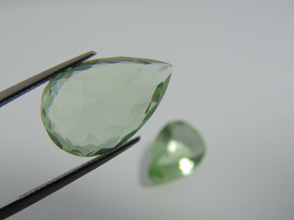 26.90cts Prasiolite (Pair)