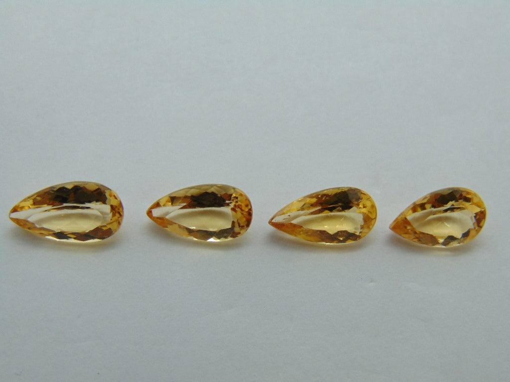 4.95ct Imperial Topaz 10x6mm 9x5mm 9x5mm 9x5.5mm