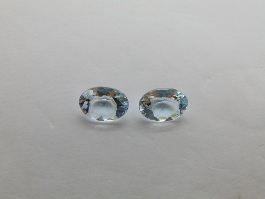 2.85ct Aquamarine Pair 9x7mm