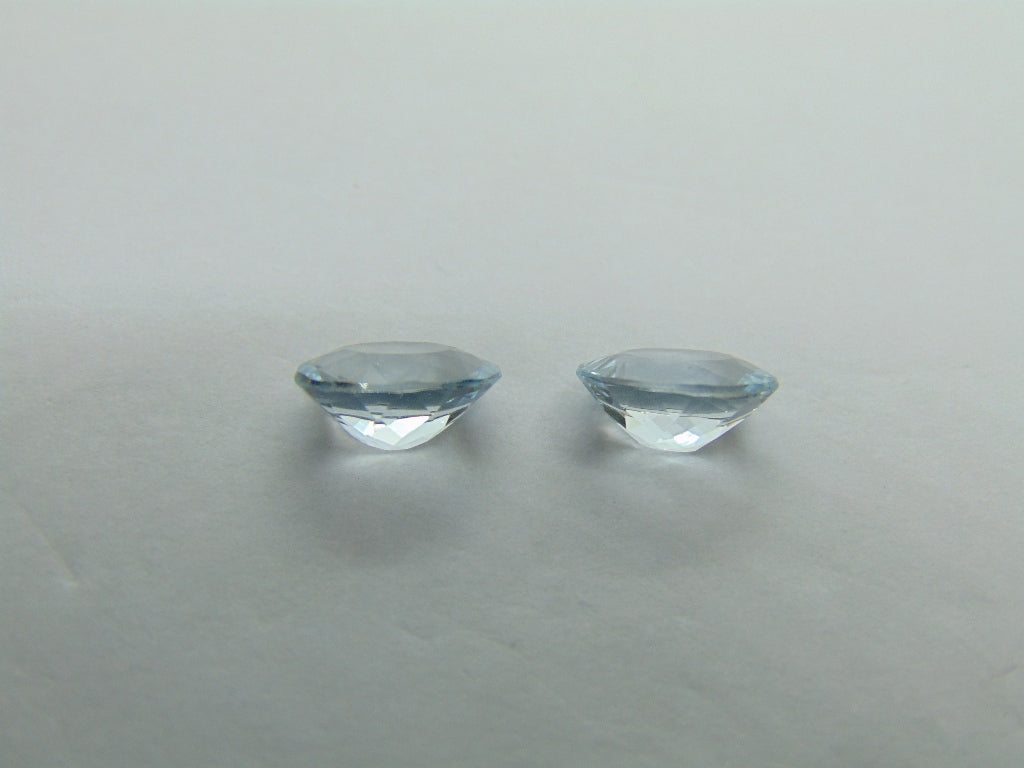 2.85ct Aquamarine Pair 9x7mm