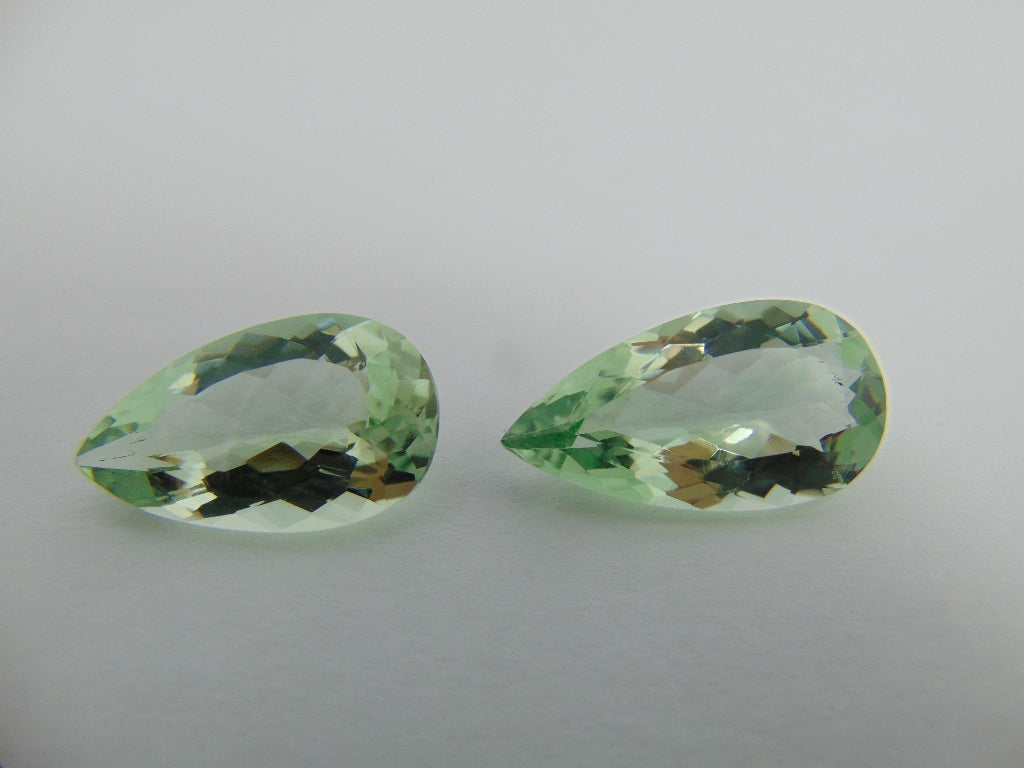 22.30cts Prasiolite (Pair)