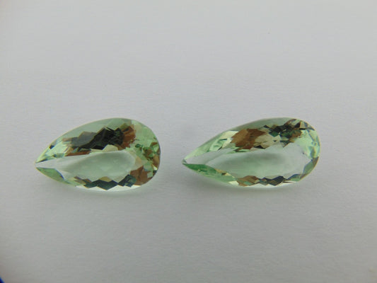 22.30cts Prasiolite (Pair)
