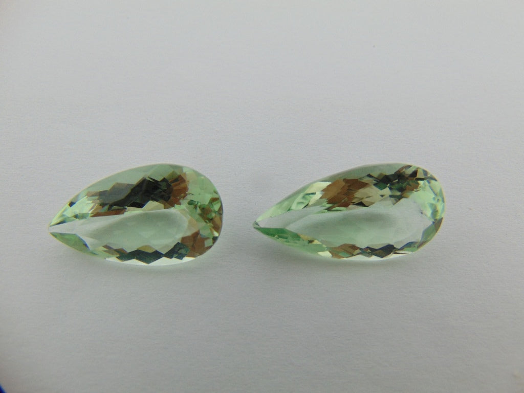 22.30cts Prasiolite (Pair)