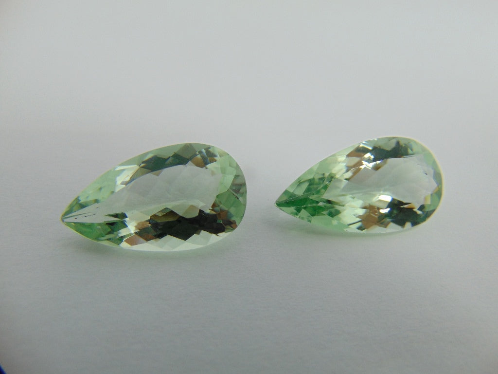 22.30cts Prasiolite (Pair)