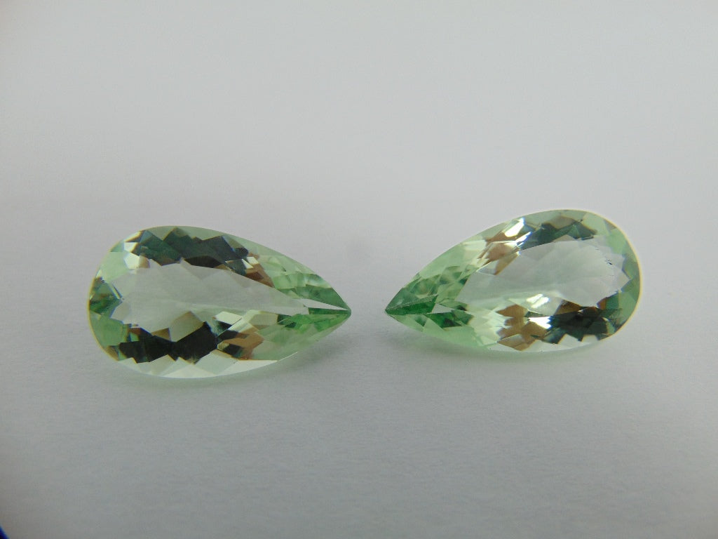 22.30cts Prasiolite (Pair)