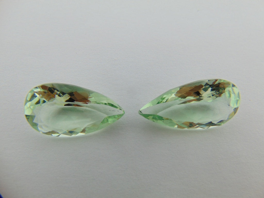 22.30cts Prasiolite (Pair)