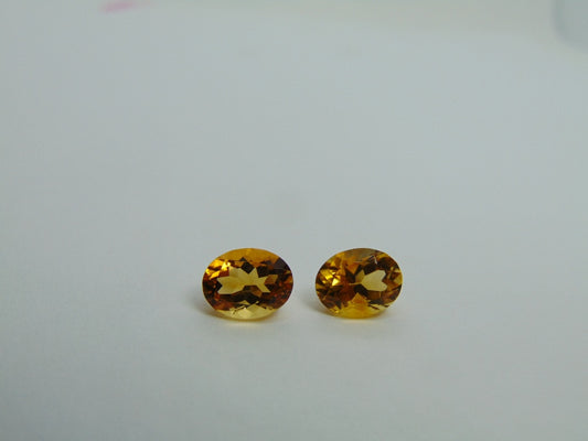 3.75ct Citrine Pair 9x7mm
