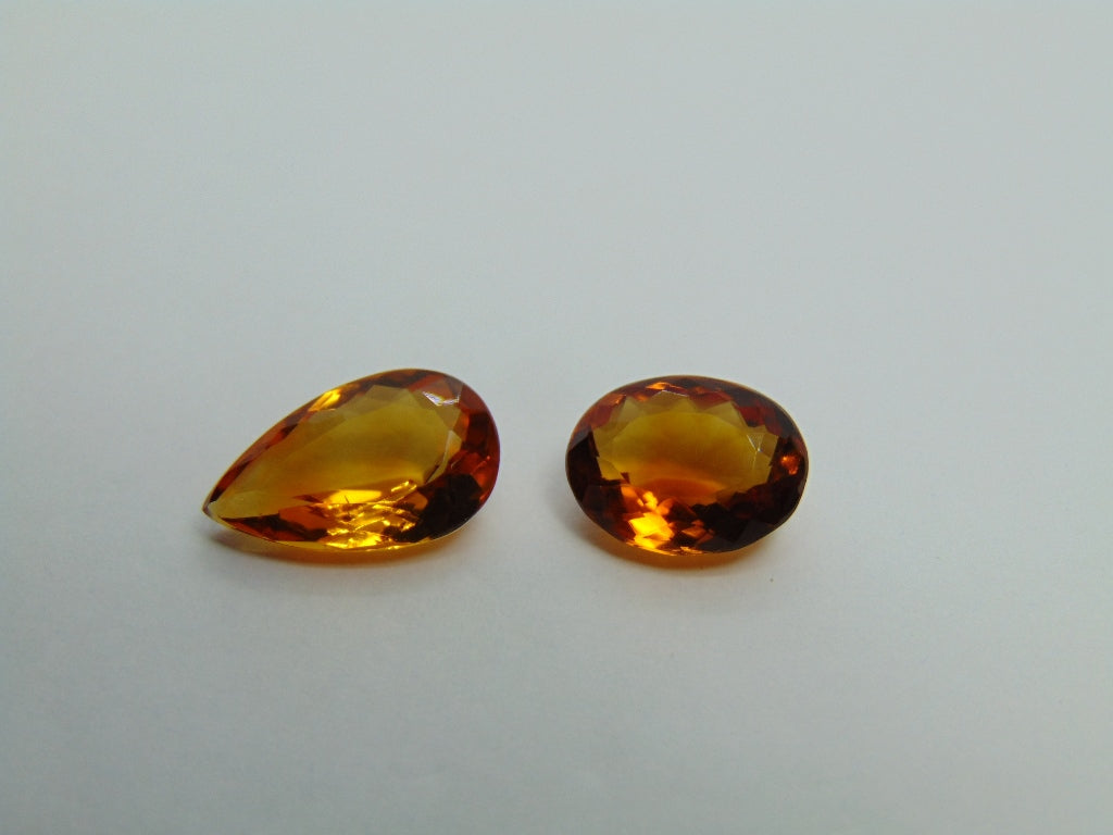 7.95ct Citrine 15x9mm 12x9mm