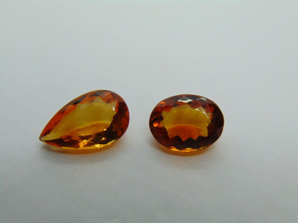 7.95ct Citrine 15x9mm 12x9mm