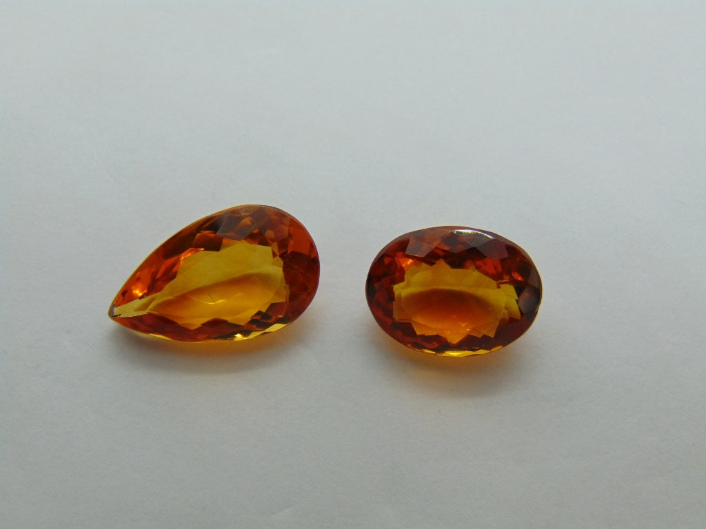 7.95ct Citrine 15x9mm 12x9mm