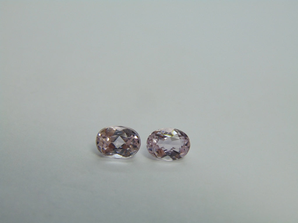 2.28ct Kunzite Pair 7x5mm
