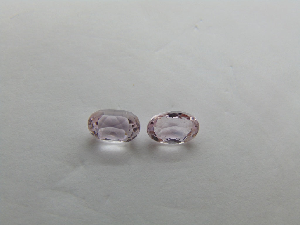 2.28ct Kunzite Pair 7x5mm