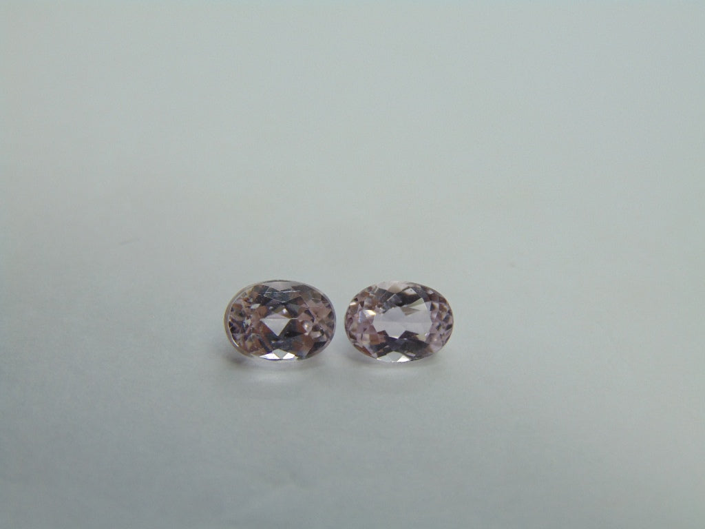 2.28ct Kunzite Pair 7x5mm
