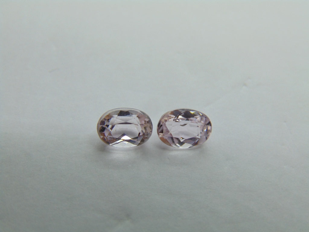 2.28ct Kunzite Pair 7x5mm