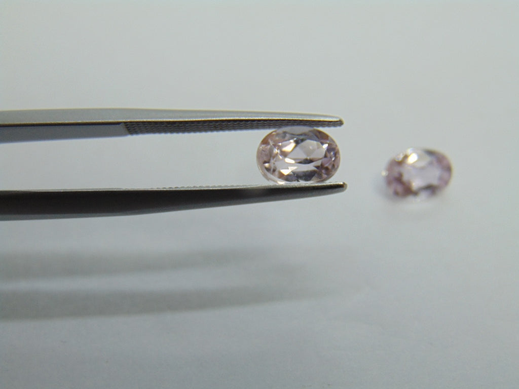 2.28ct Kunzite Pair 7x5mm