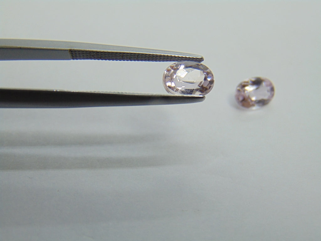 2.28ct Kunzite Pair 7x5mm
