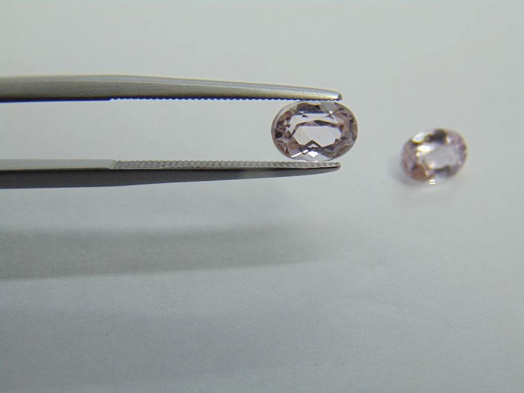 2.28ct Kunzite Pair 7x5mm