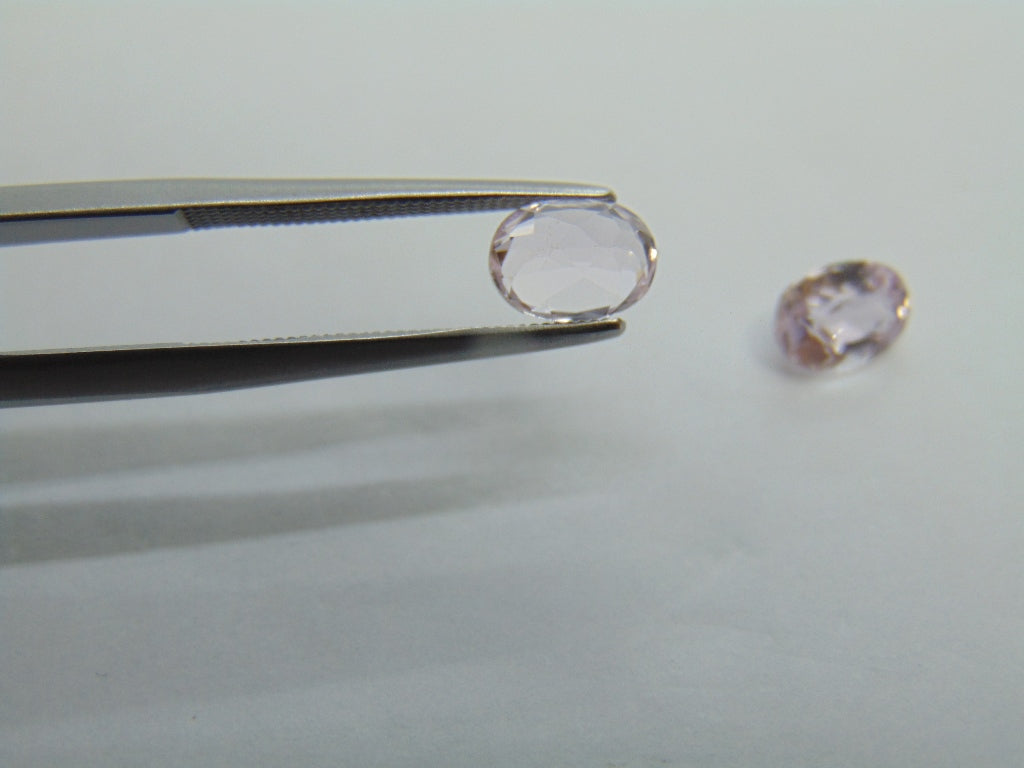 2.28ct Kunzite Pair 7x5mm