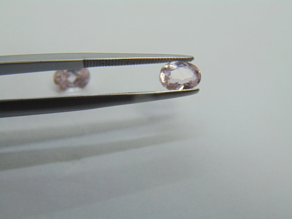 2.28ct Kunzite Pair 7x5mm