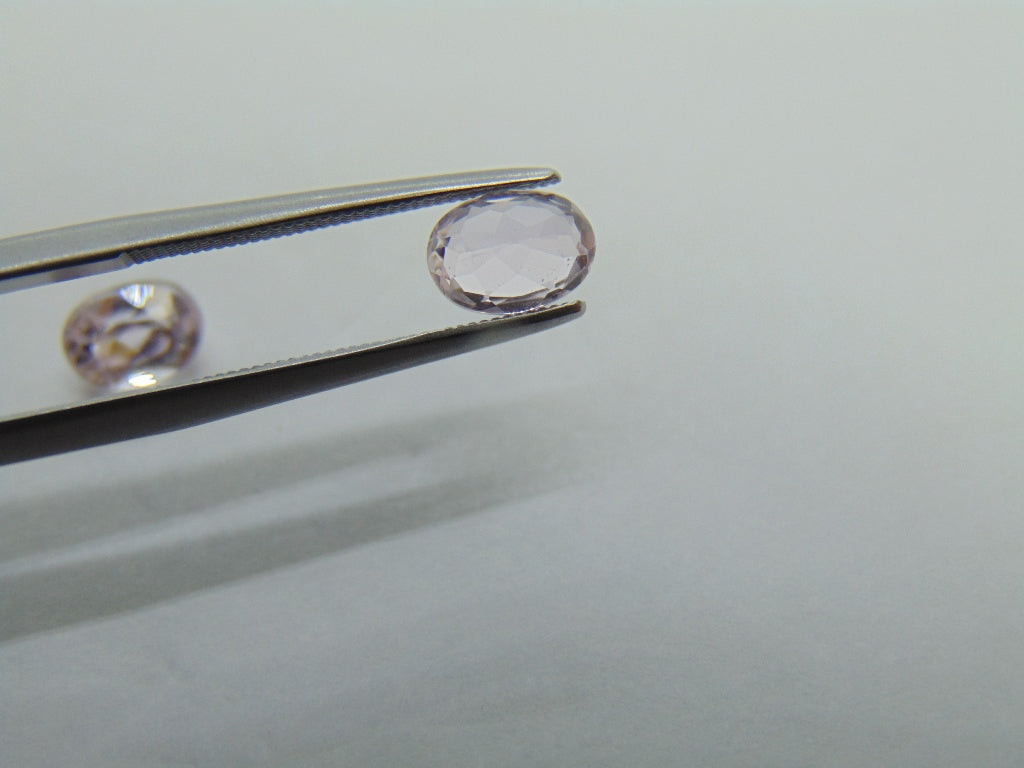 2.28ct Kunzite Pair 7x5mm