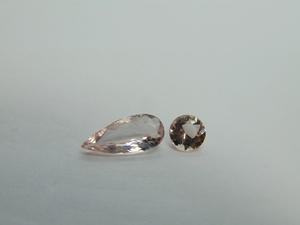 2.30ct Morganite 14x6mm 6mm