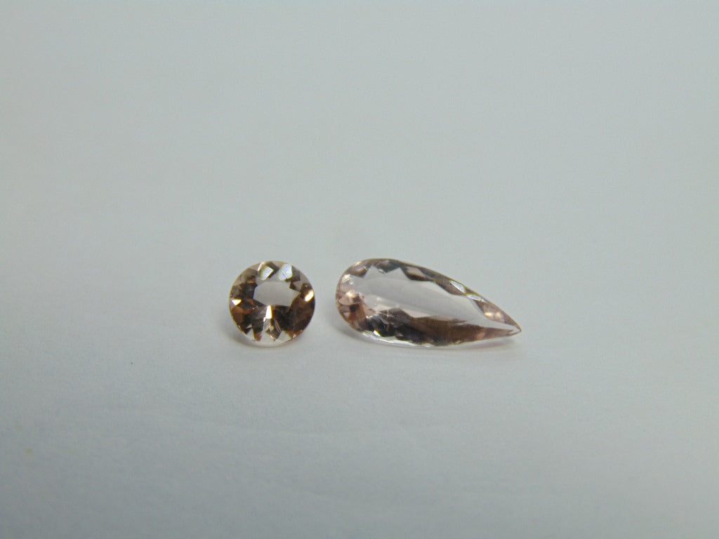 2.30ct Morganite 14x6mm 6mm