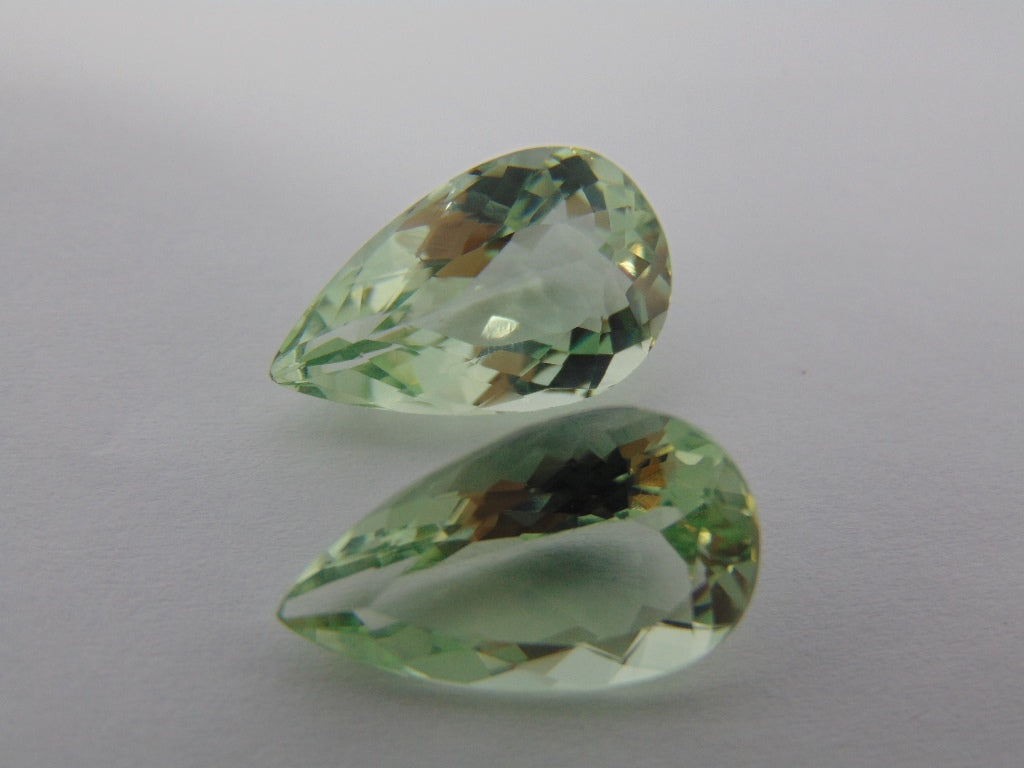 22.20cts Prasiolite (Pair)