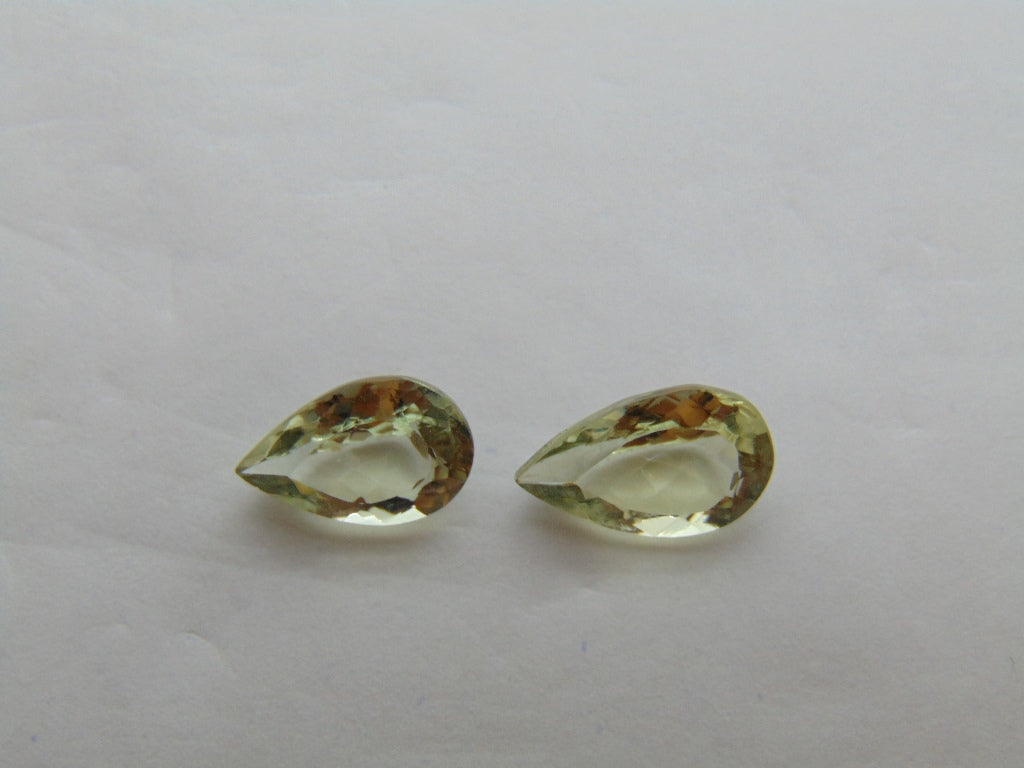 4.18ct Beryl Green 12x8mm 11x7mm