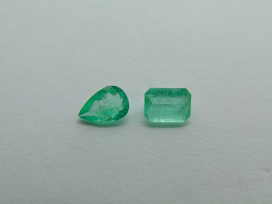 0.90ct Emerald 7x4mm 6x4mm