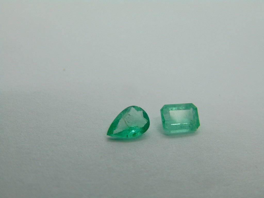0.90ct Emerald 7x4mm 6x4mm