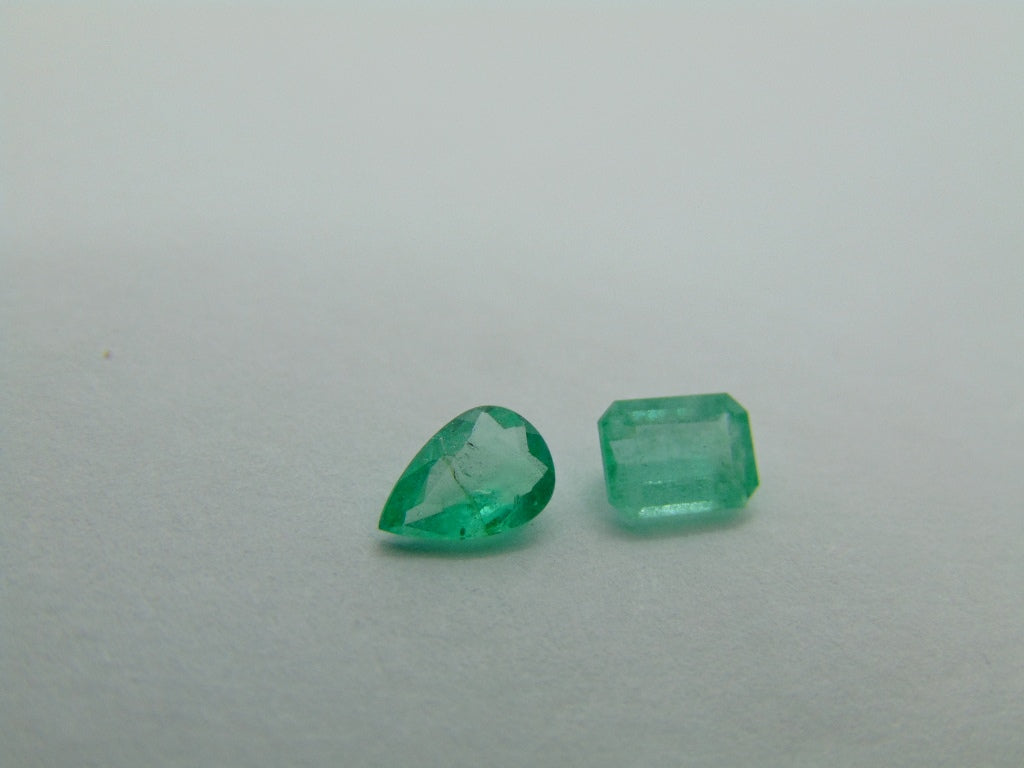 0.90ct Emerald 7x4mm 6x4mm