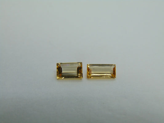 1.79ct Imperial Topaz 8x4mm 7x4mm