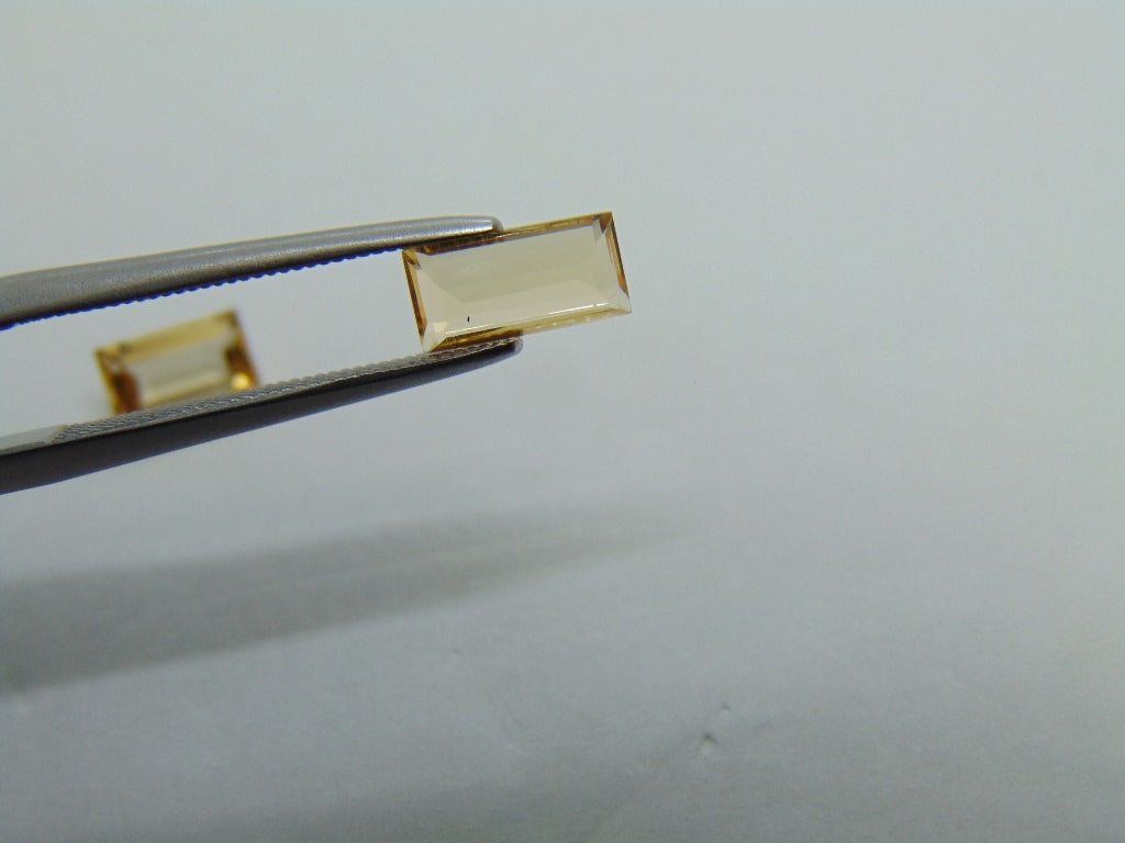 1.79ct Imperial Topaz 8x4mm 7x4mm