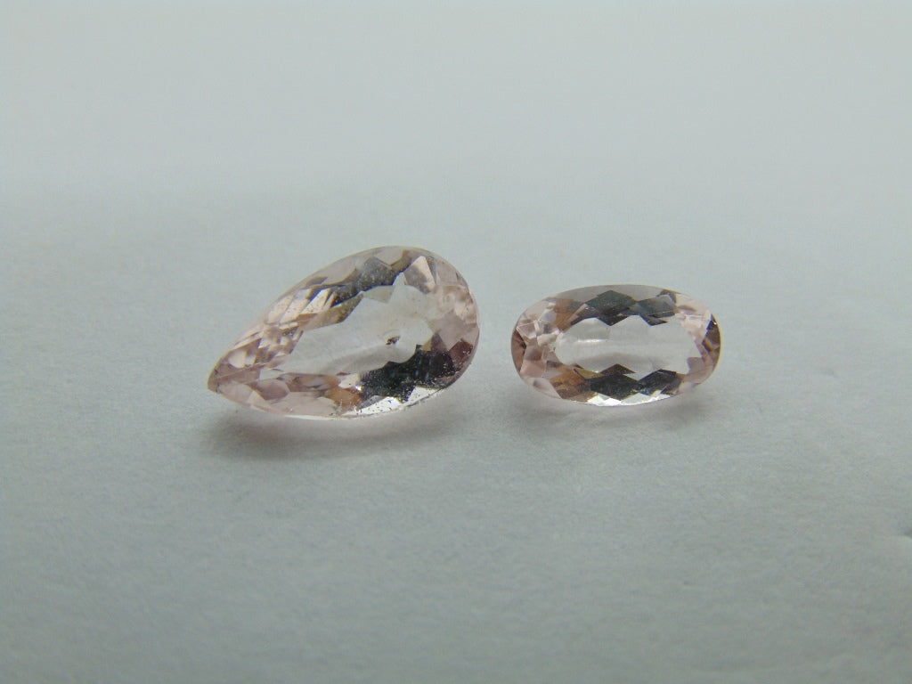 2.95ct Morganite 11x6mm 9x5mm