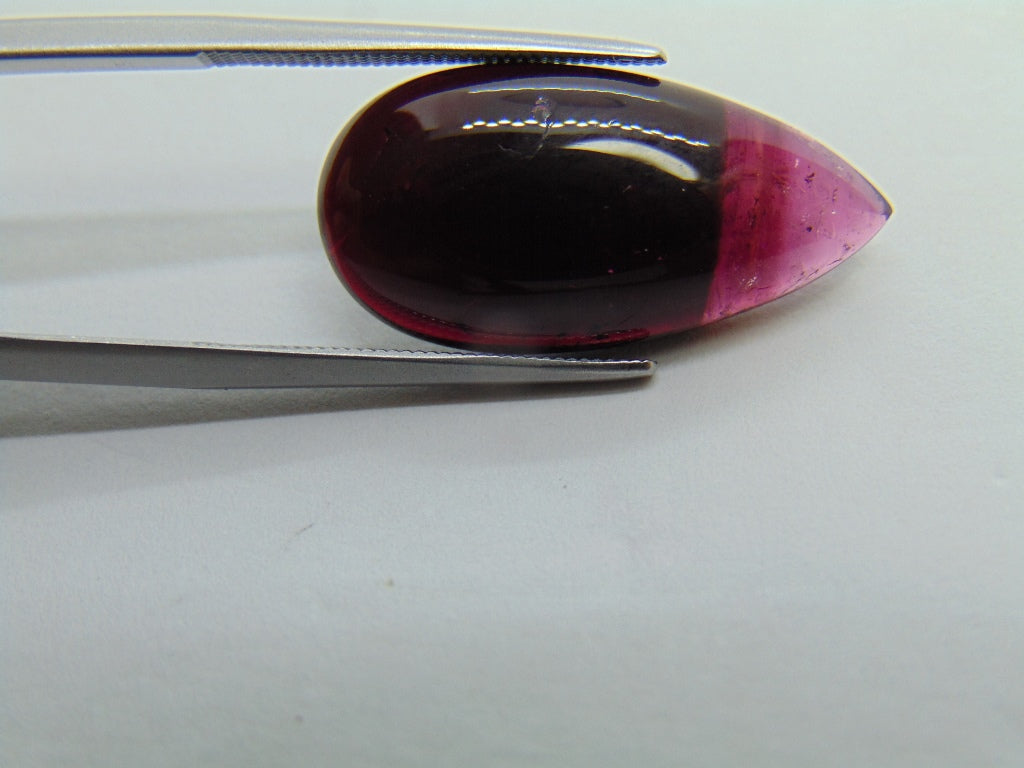 11.90ct Tourmaline Cabochon Bicolor 23x11mm