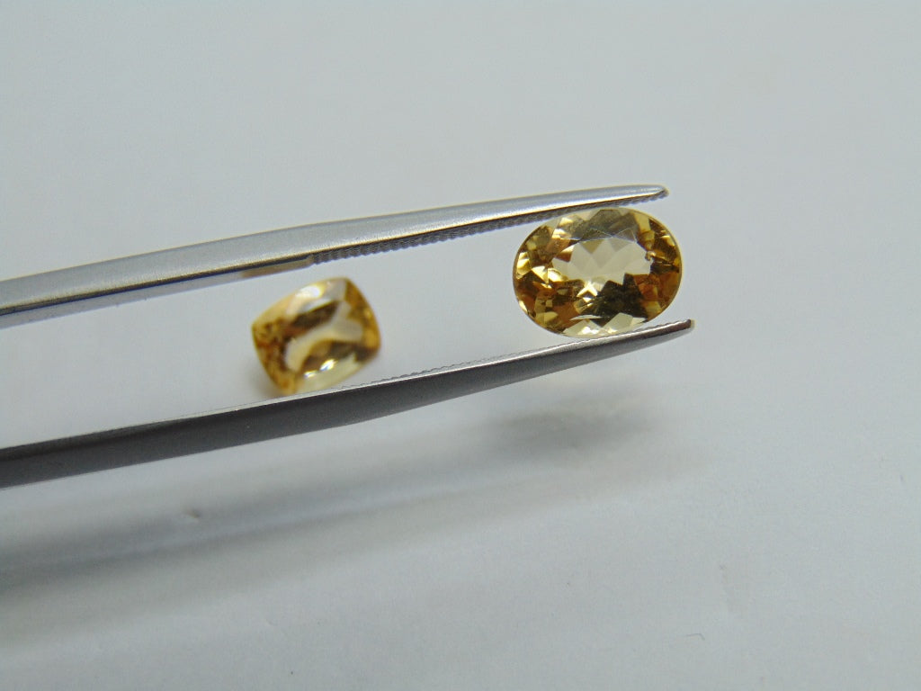 3.20ct Imperial Topaz 7x5mm 8x7mm