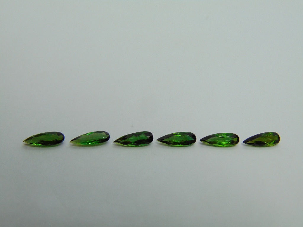 4.20ct Tourmaline 11x4mm 11x4mm 10x4mm 11x4mm 11x4mm
