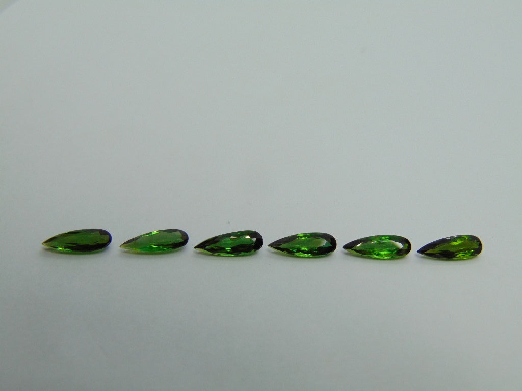 4.20ct Tourmaline 11x4mm 11x4mm 10x4mm 11x4mm 11x4mm