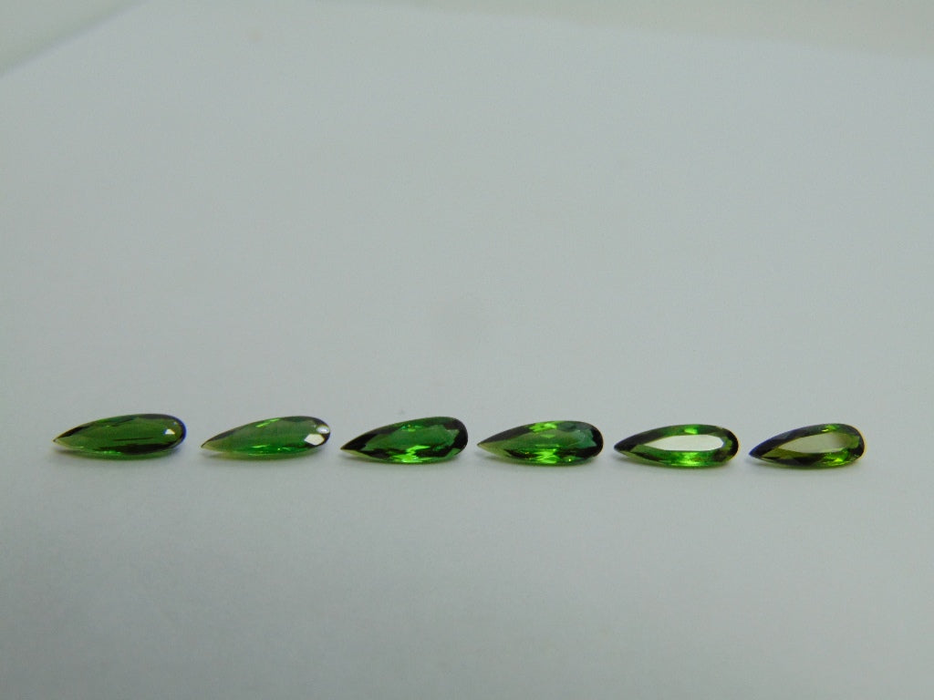 4.20ct Tourmaline 11x4mm 11x4mm 10x4mm 11x4mm 11x4mm