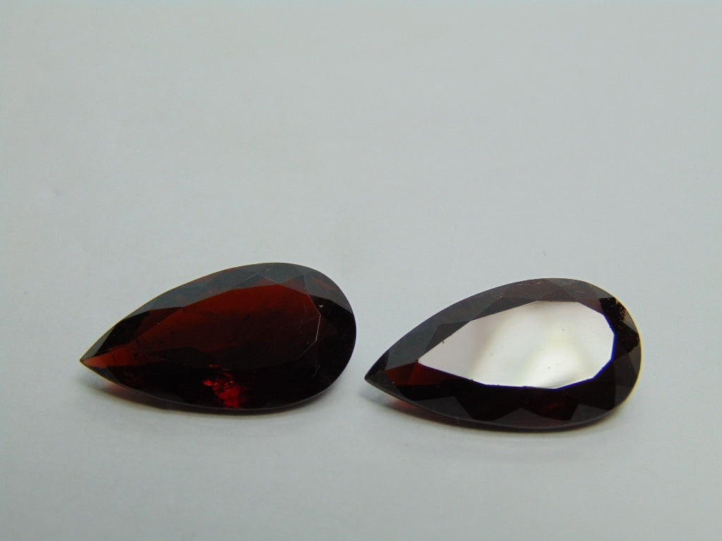 25.20ct Garnet Pair 21x12mm