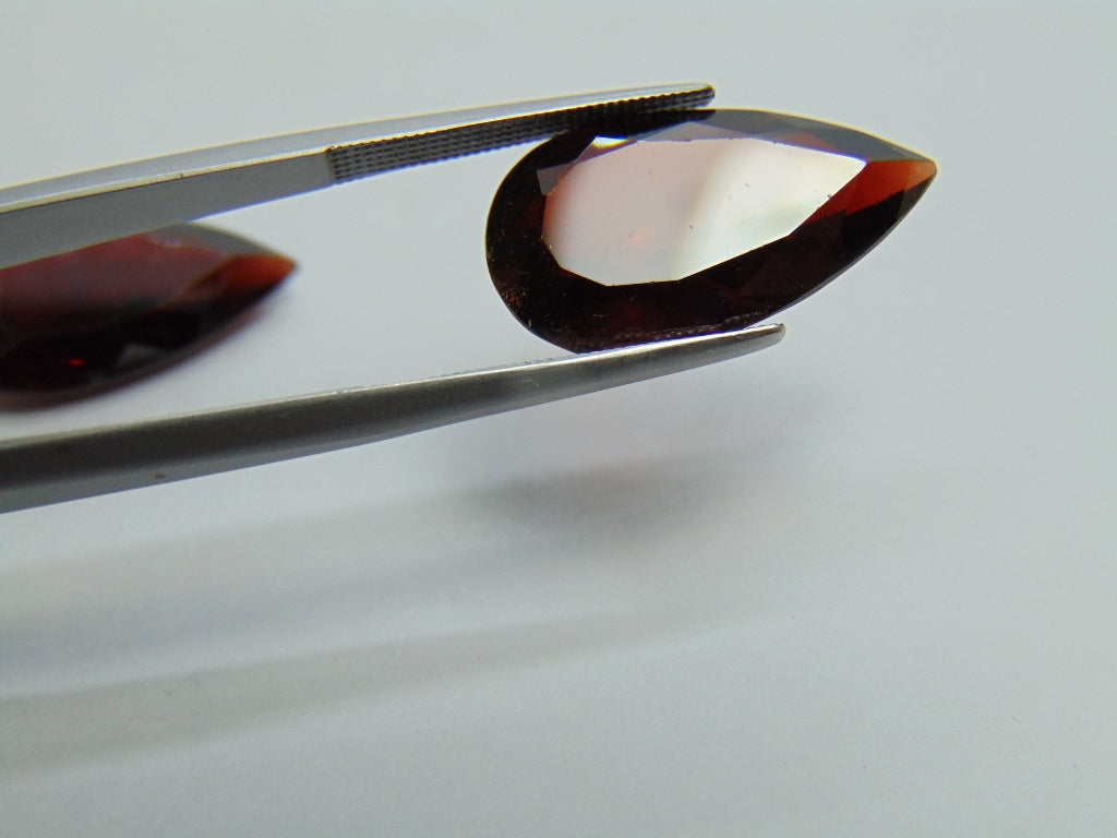 25.20ct Garnet Pair 21x12mm